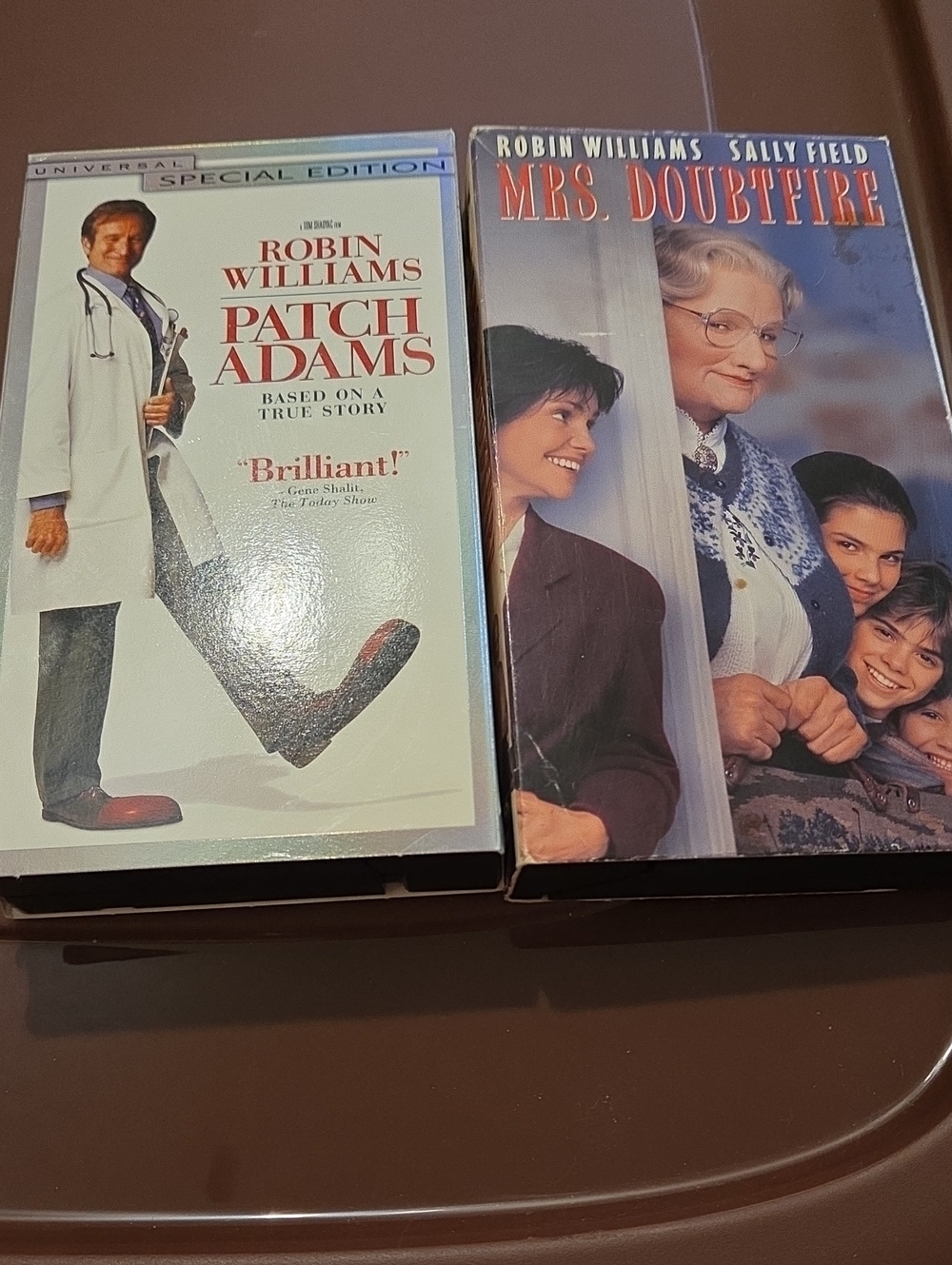 Robin Williams Patch Adams & Mrs. Doubtfire DVD Set - White & Blue Covers